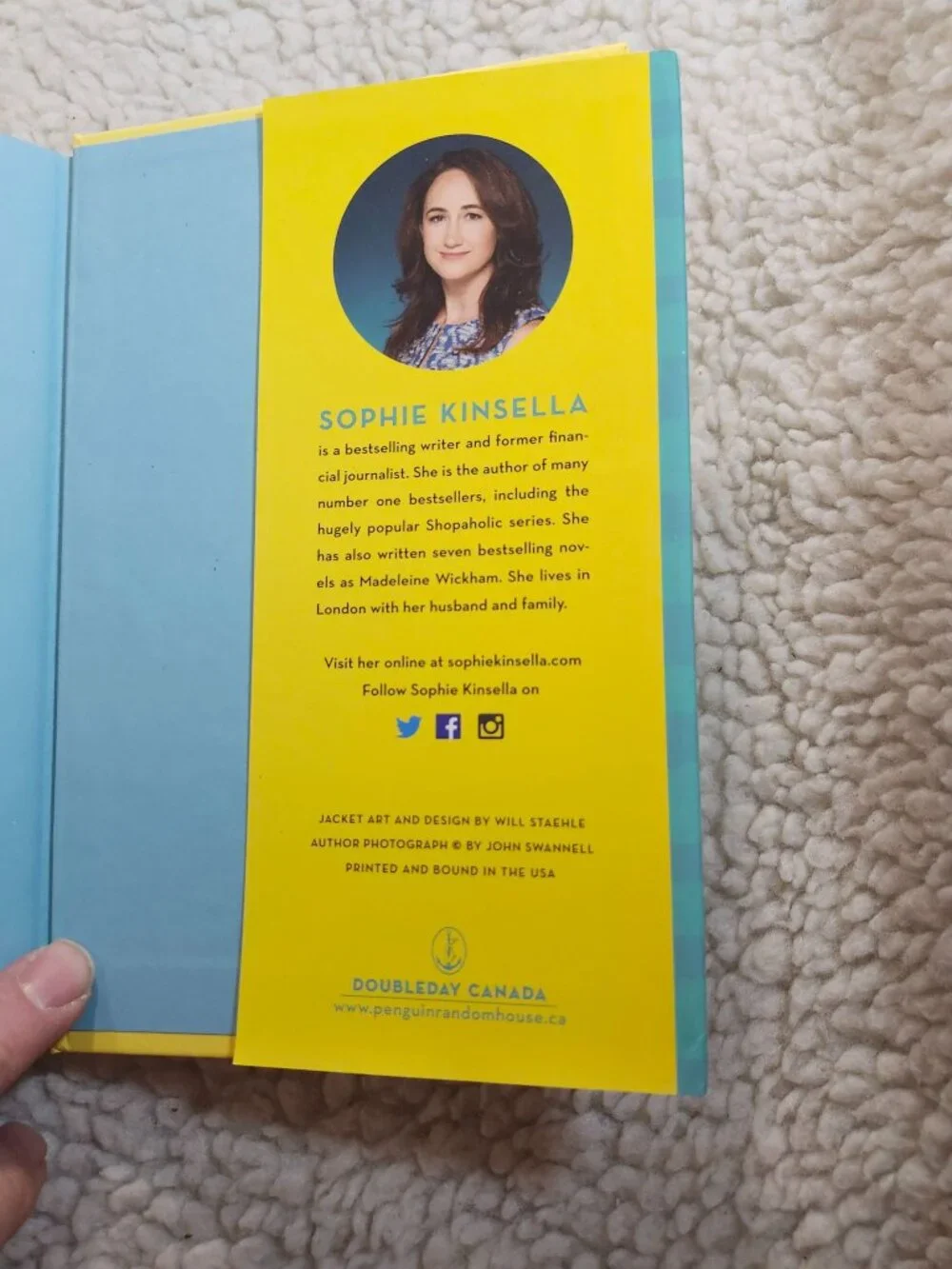 Sophie Kinsella Finding Audrey Hardcover 2015 Doubleday Canada Dust Jacket - Picture 9 of 14